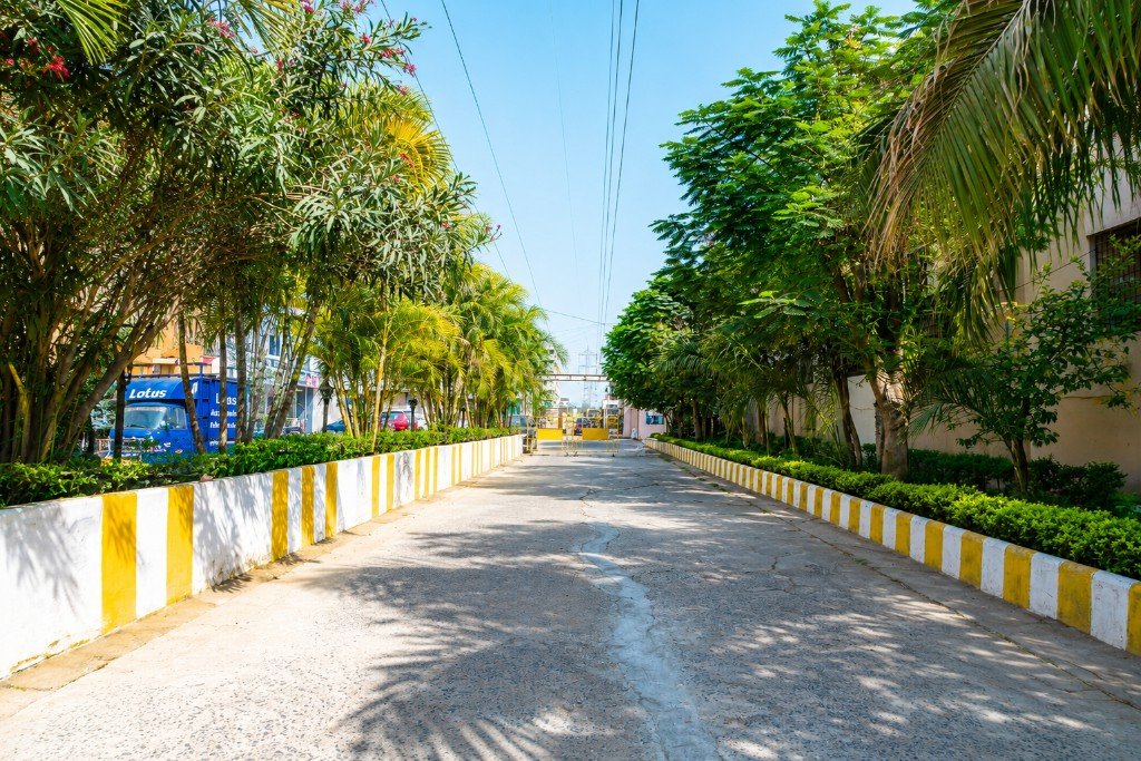 Jeet Homes campus driveway and landscaping